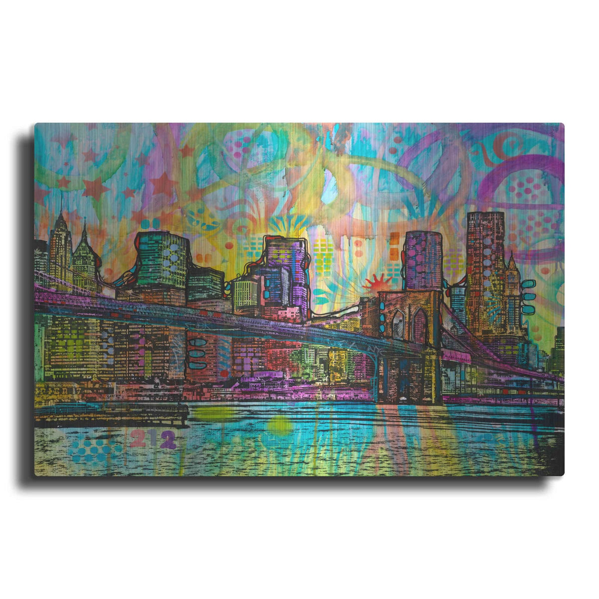 'NYC-Brooklyn Bridge' by Dean Russo – Metal Wall Art