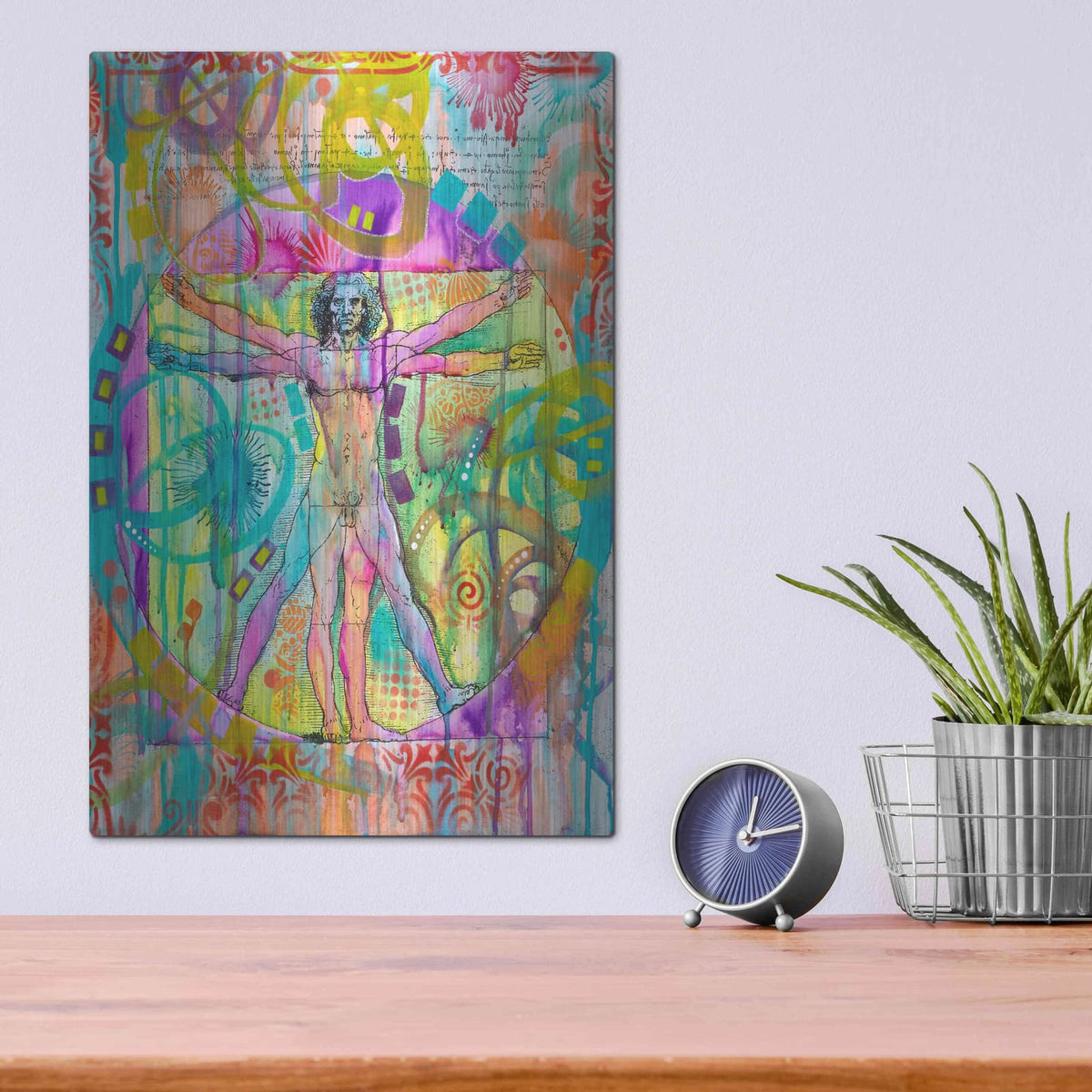 'Vitruvian Man' by Dean Russo – Metal Wall Art, 12x16 room view