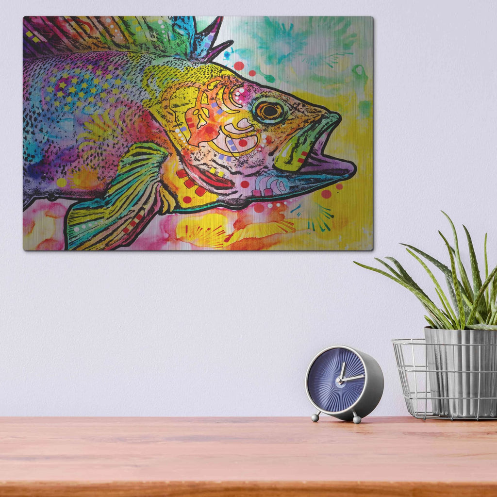 'Fish' by Dean Russo – Metal Wall Art, 16x12 room view
