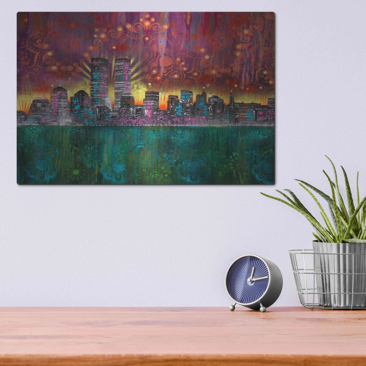 'Skyline' by Dean Russo – Metal Wall Art, 16x12 room view