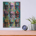 '9 Skulls' by Dean Russo – Metal Wall Art, 12x16 room view