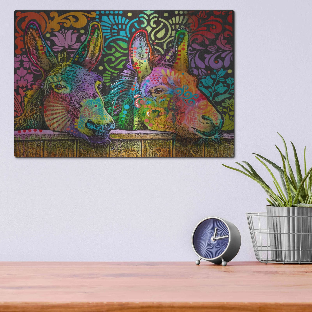 'Donkeys' by Dean Russo – Metal Wall Art, 16x12 room view