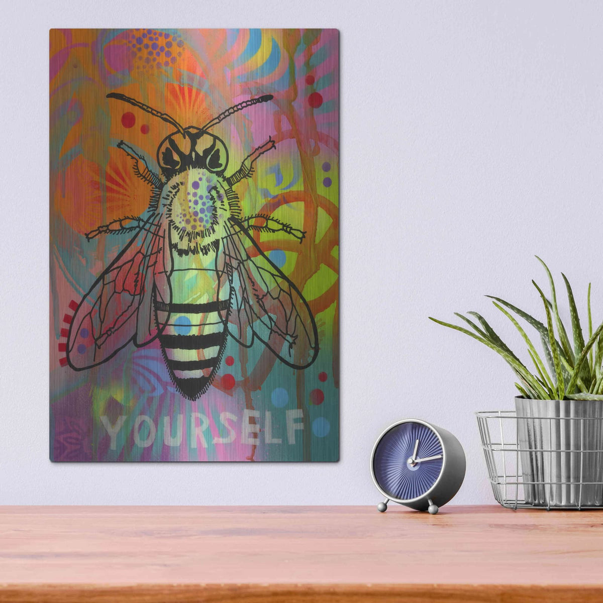 'Bee Yourself' by Dean Russo – Metal Wall Art, 12x16 room view