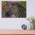 'Zebra 2' by Dean Russo – Metal Wall Art, 16x12 room view