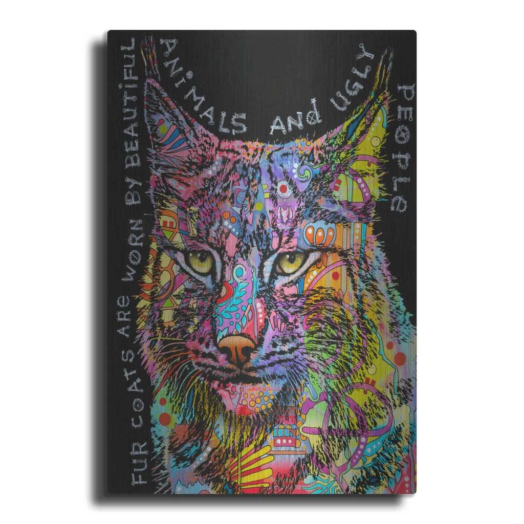 'Psychedelic Bobcat' by Dean Russo – Metal Wall Art