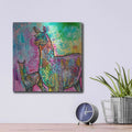 'Psychedelic Llama' by Dean Russo – Metal Wall Art, 12x12 room view