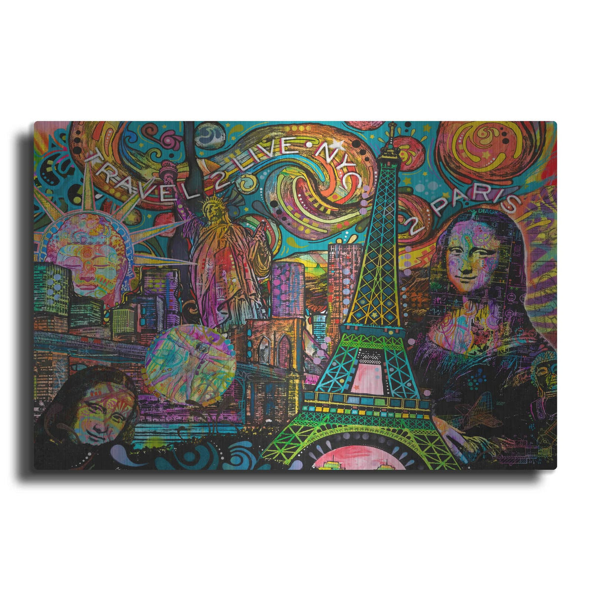 'Iconic Travel' by Dean Russo – Metal Wall Art