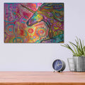 'Rainbow Unicorn' by Dean Russo – Metal Wall Art, 16x12 room view