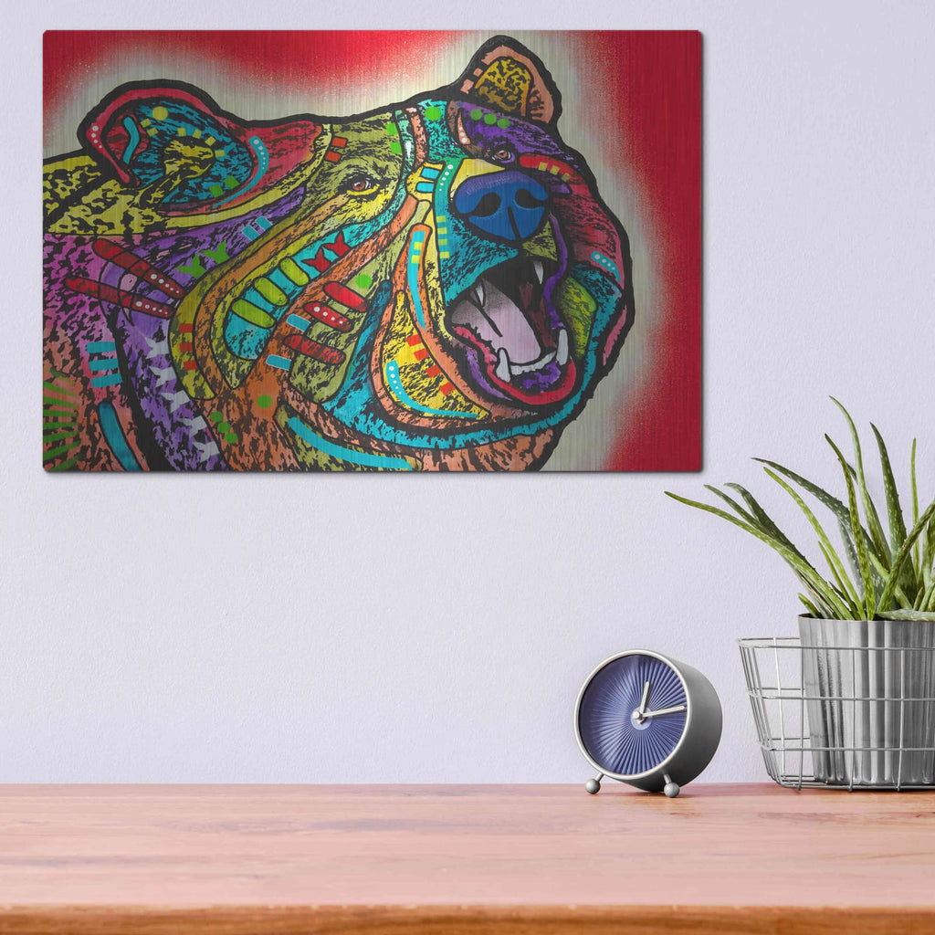 'Roaring Bear' by Dean Russo – Metal Wall Art, 16x12 room view