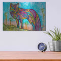 'Electric Fox' by Dean Russo – Metal Wall Art, 16x12 room view