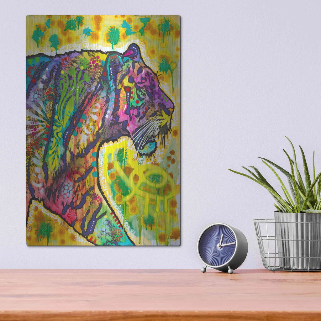'Psychedelic Tiger' by Dean Russo – Metal Wall Art, 12x16 room view