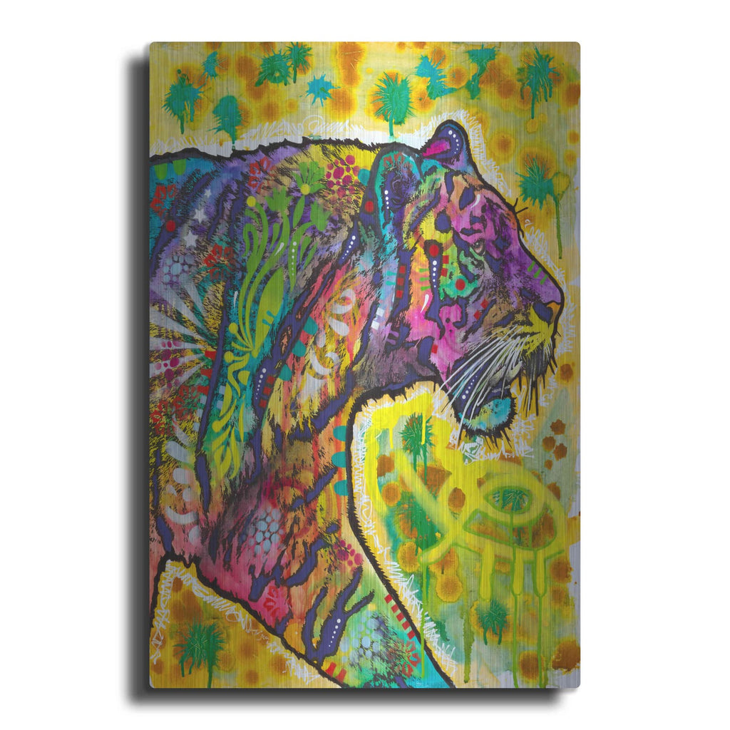 'Psychedelic Tiger' by Dean Russo – Metal Wall Art