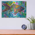 'Electric Goldfish' by Dean Russo – Metal Wall Art, 16x12 room view