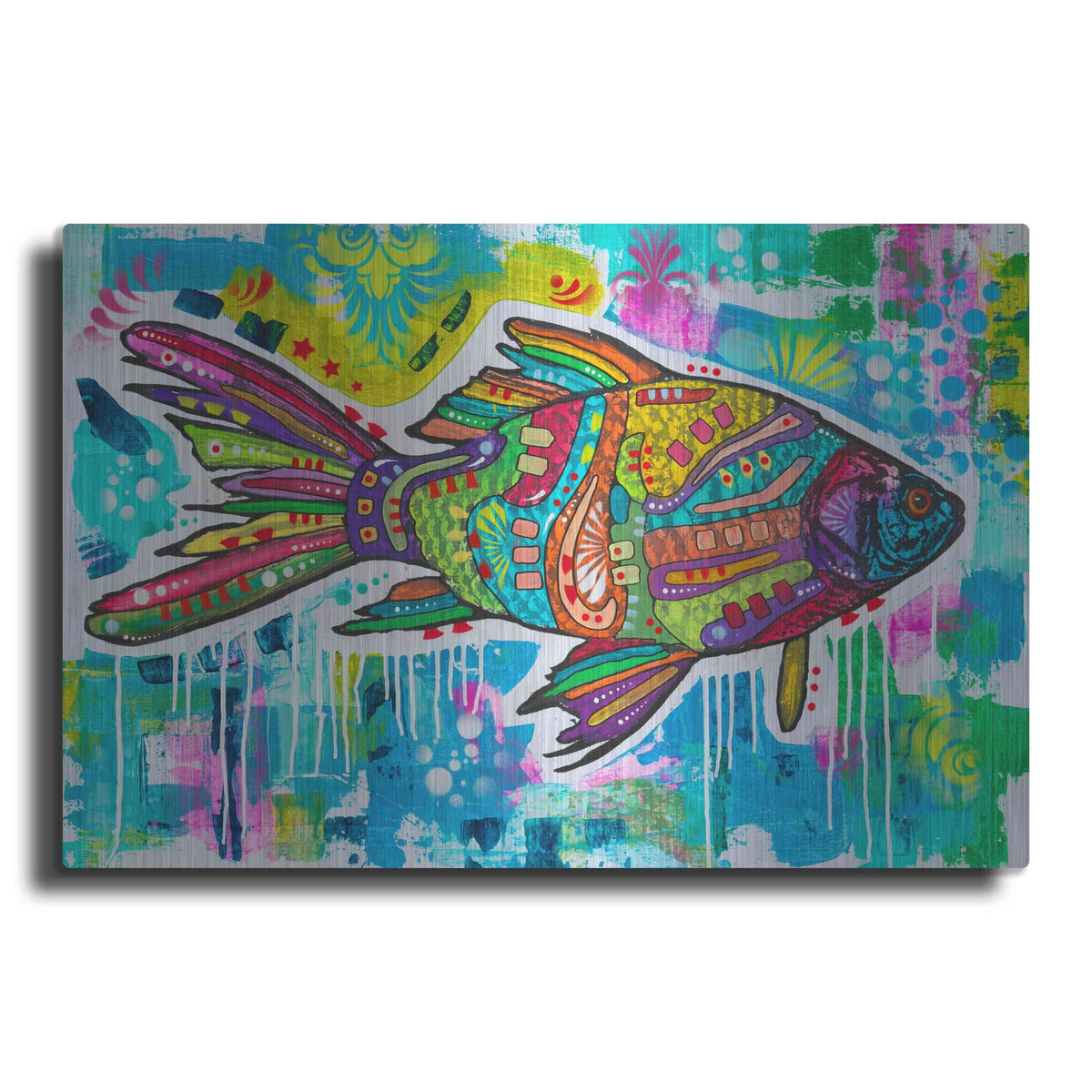 'Electric Goldfish' by Dean Russo – Metal Wall Art