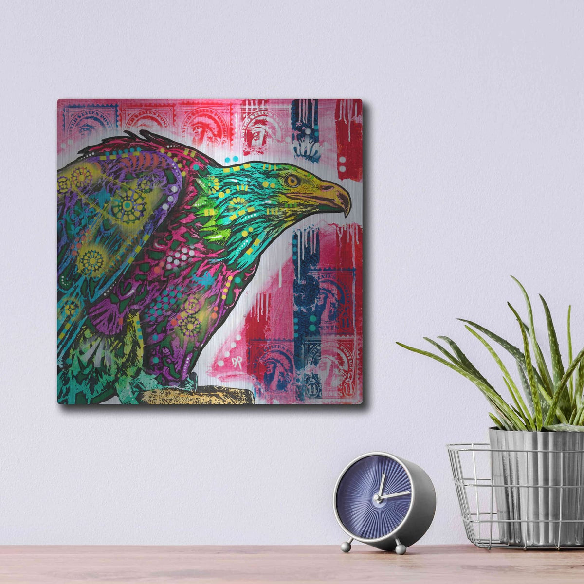 'Eagle' by Dean Russo – Metal Wall Art, 12x12 room view