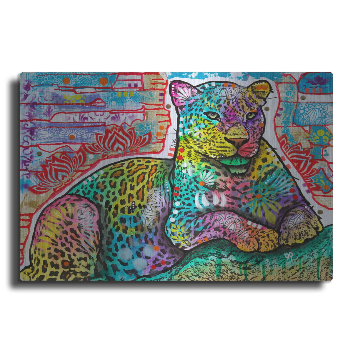 'Electric Leopard' by Dean Russo – Metal Wall Art