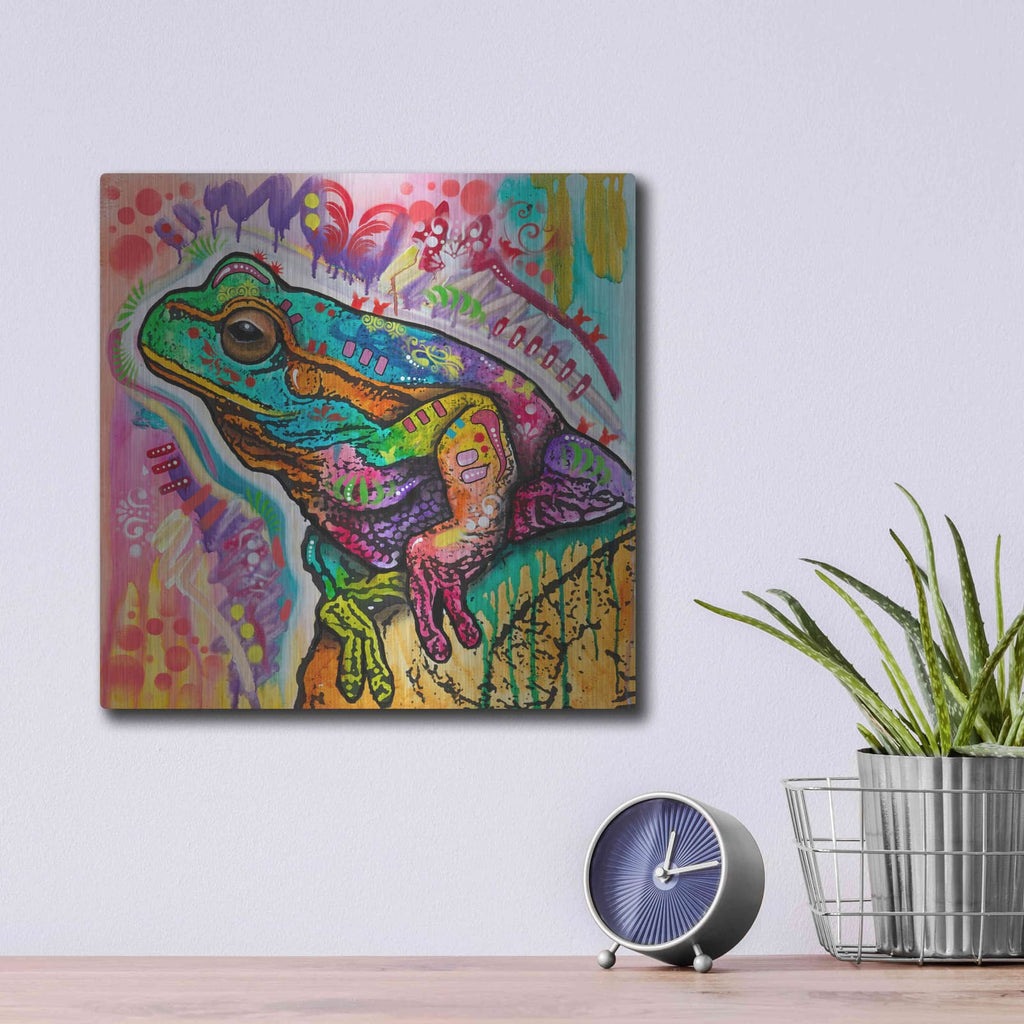 'Psychedelic Frog' by Dean Russo – Metal Wall Art, 12x12 room view