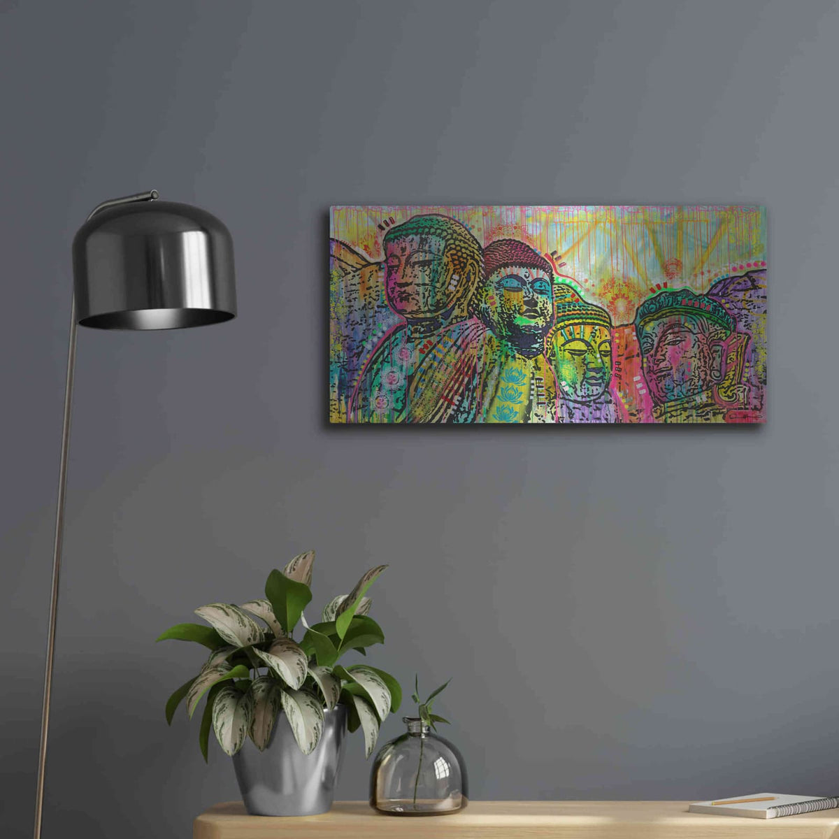 'Mt Peacemore' by Dean Russo – Metal Wall Art, 24x12 room view