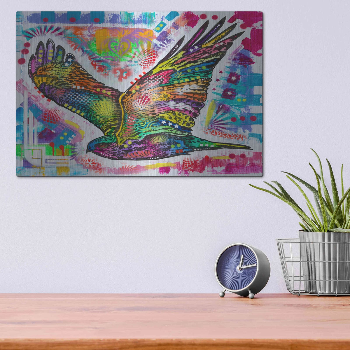 'Hawk' by Dean Russo – Metal Wall Art, 16x12 room view