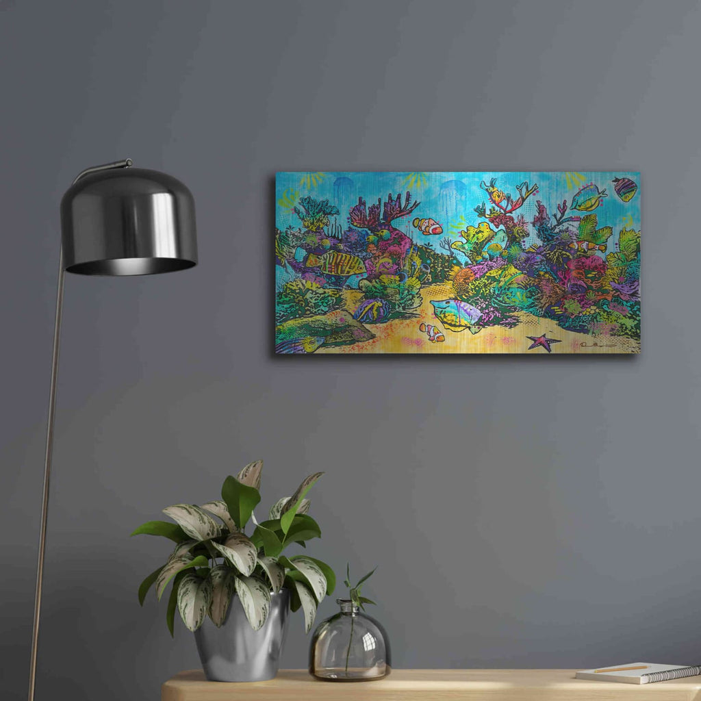 'Underwater Magic' by Dean Russo – Metal Wall Art, 24x12 room view