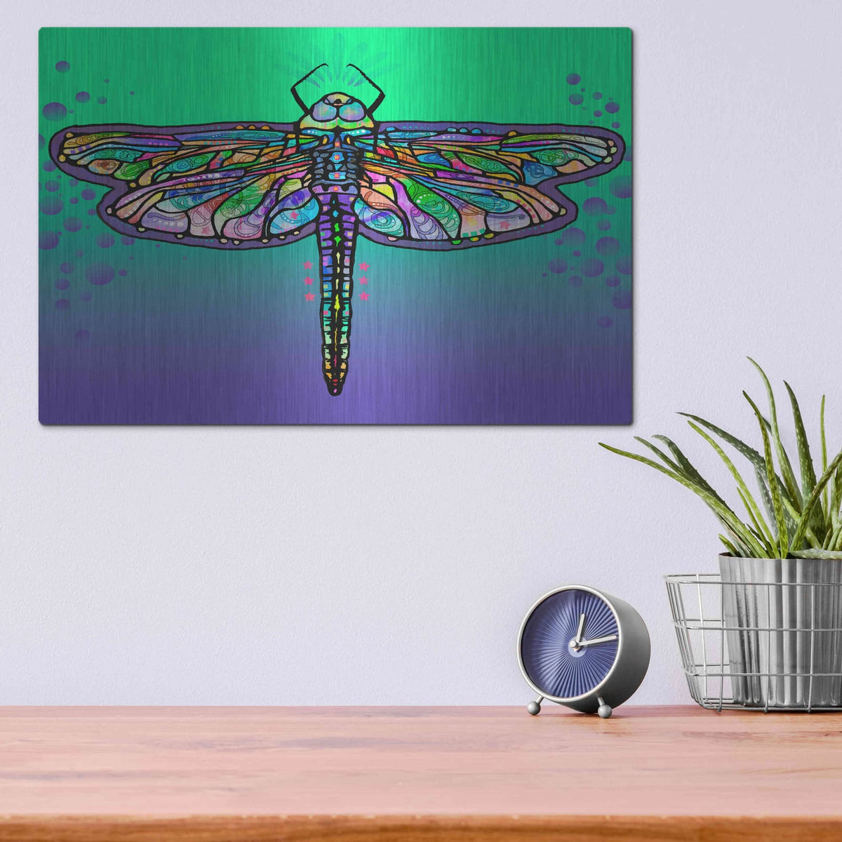 'Dragonfly' by Dean Russo – Metal Wall Art, 16x12 room view