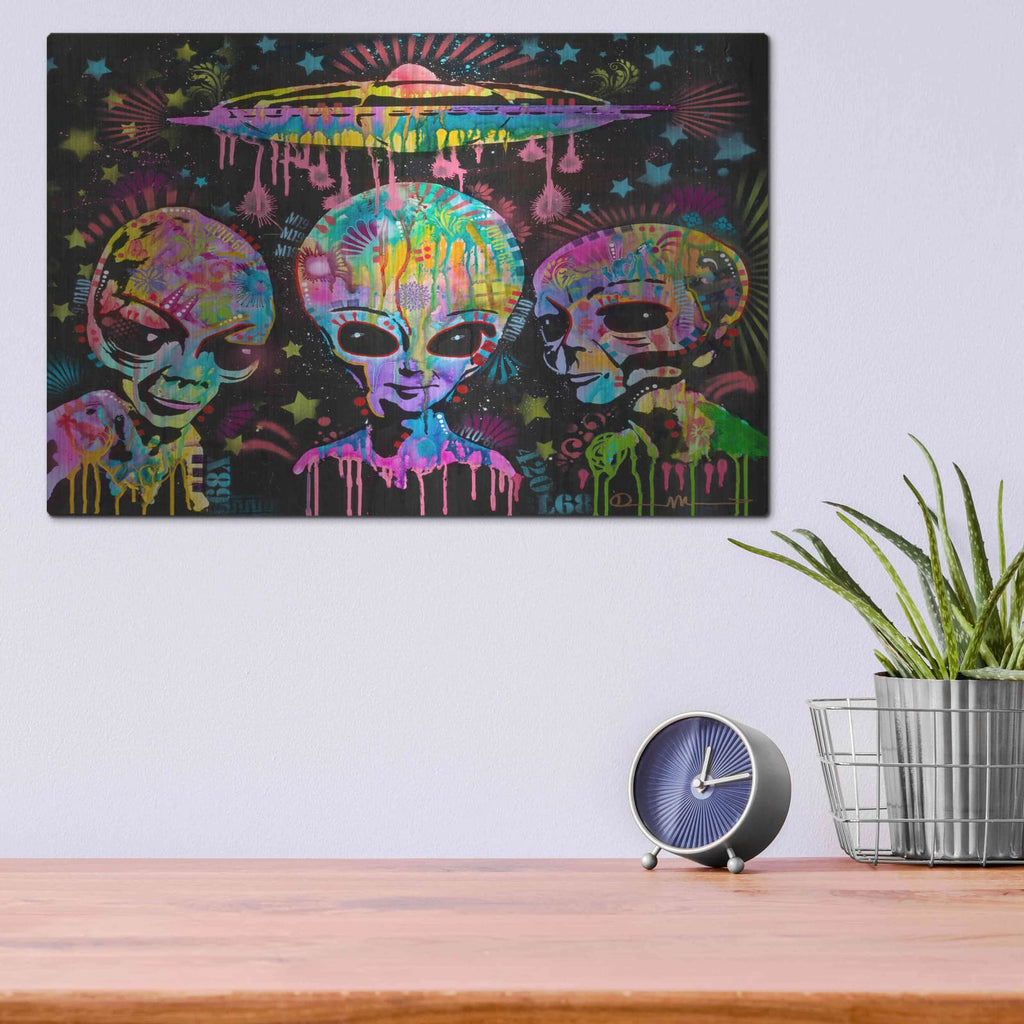 'Aliens' by Dean Russo – Metal Wall Art, 16x12 room view