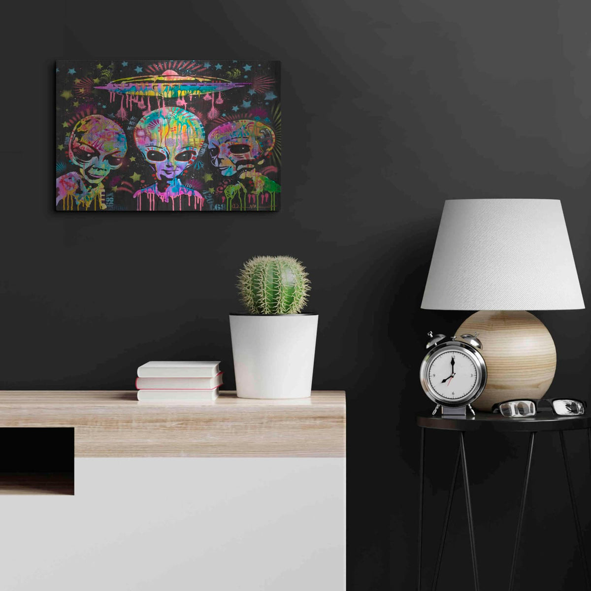 'Aliens' by Dean Russo – Metal Wall Art, 24x16 room view