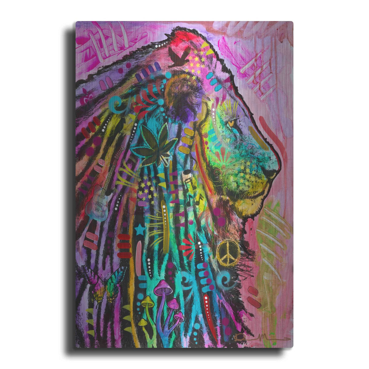 'Syco-Delic Lion' by Dean Russo – Metal Wall Art