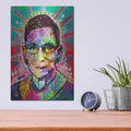 'Ruth Bader Ginsburg' by Dean Russo – Metal Wall Art, 12x16 room view