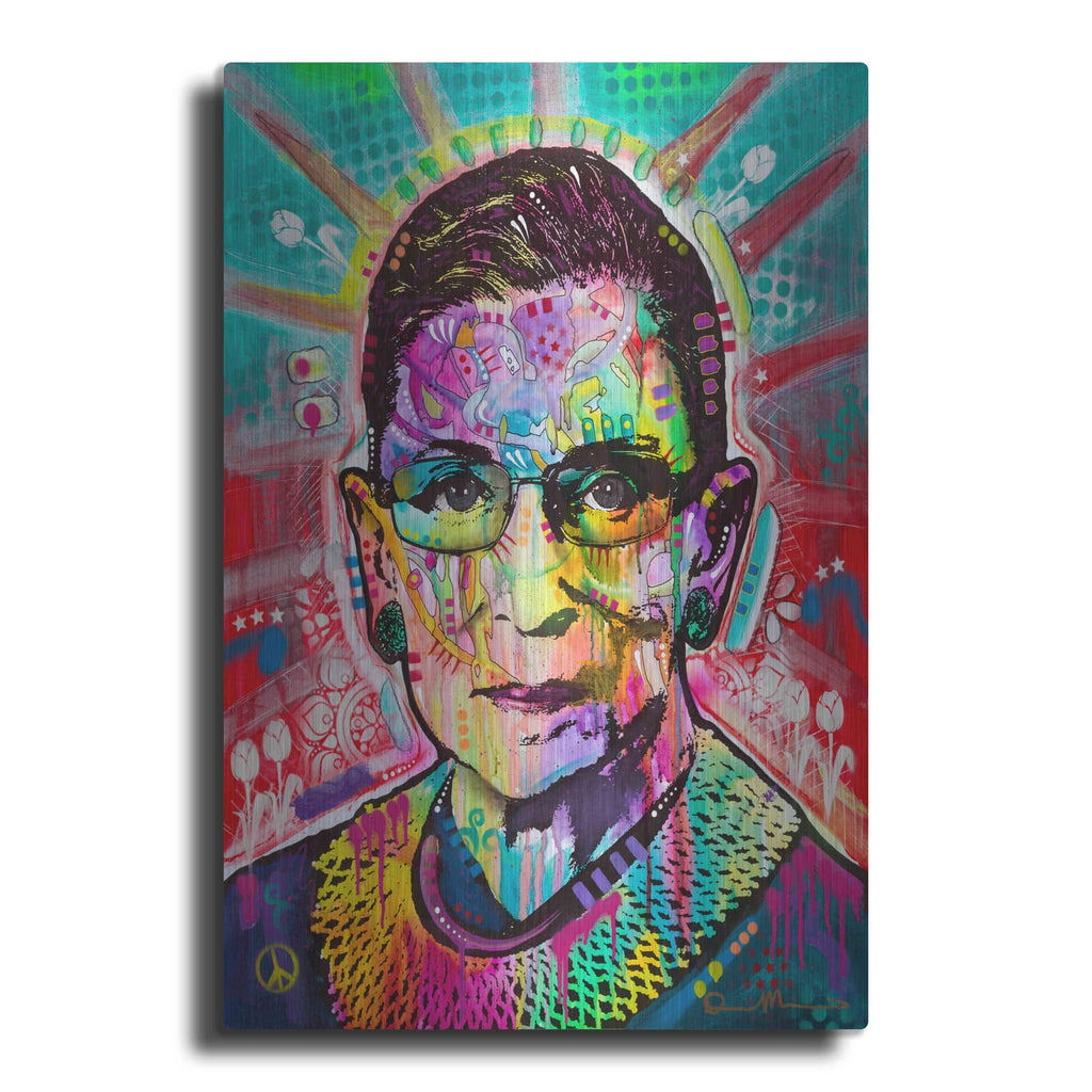 'Ruth Bader Ginsburg' by Dean Russo – Metal Wall Art