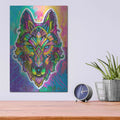 'Wolf Shaman' by Dean Russo – Metal Wall Art, 12x16 room view