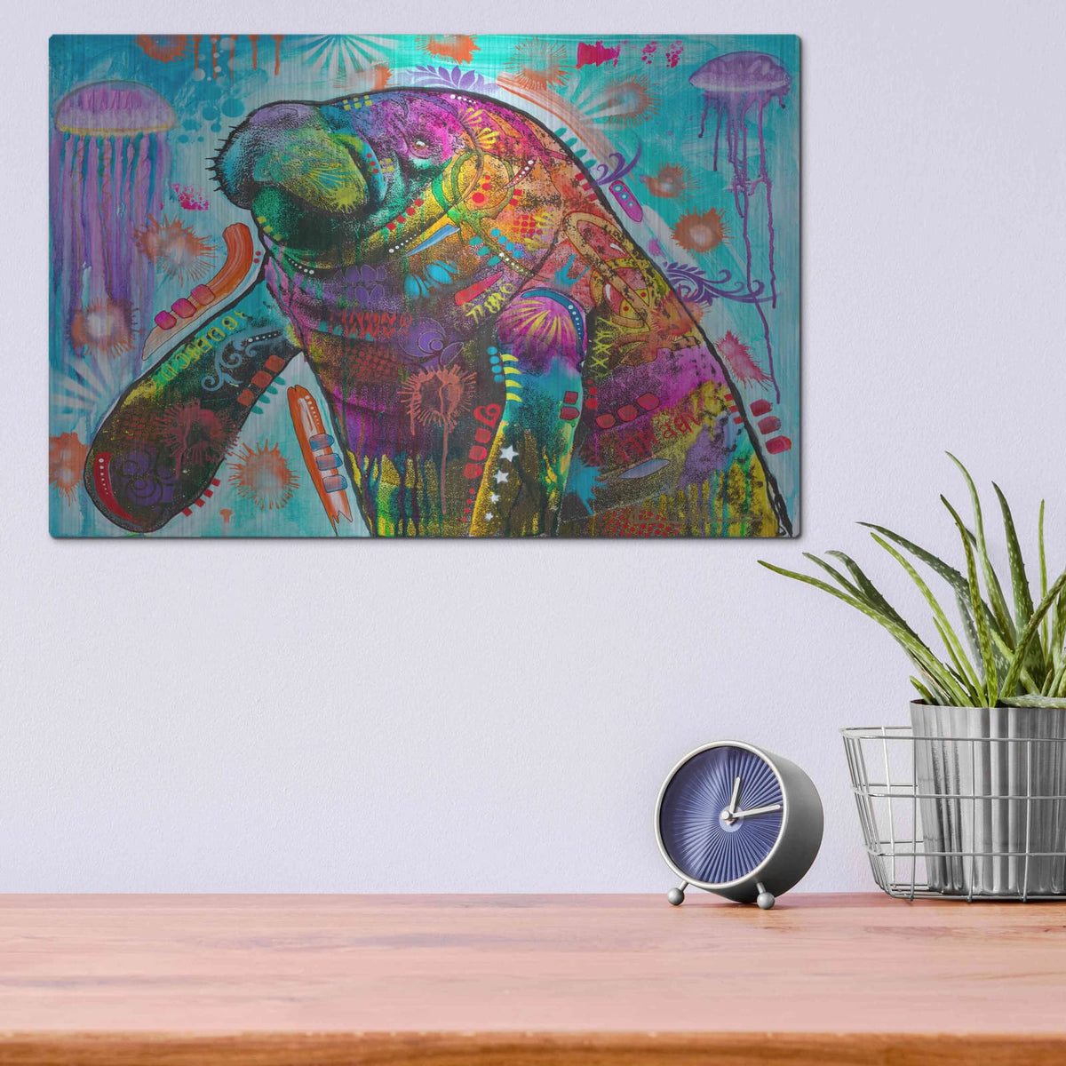 'Manatee' by Dean Russo – Metal Wall Art, 16x12 room view