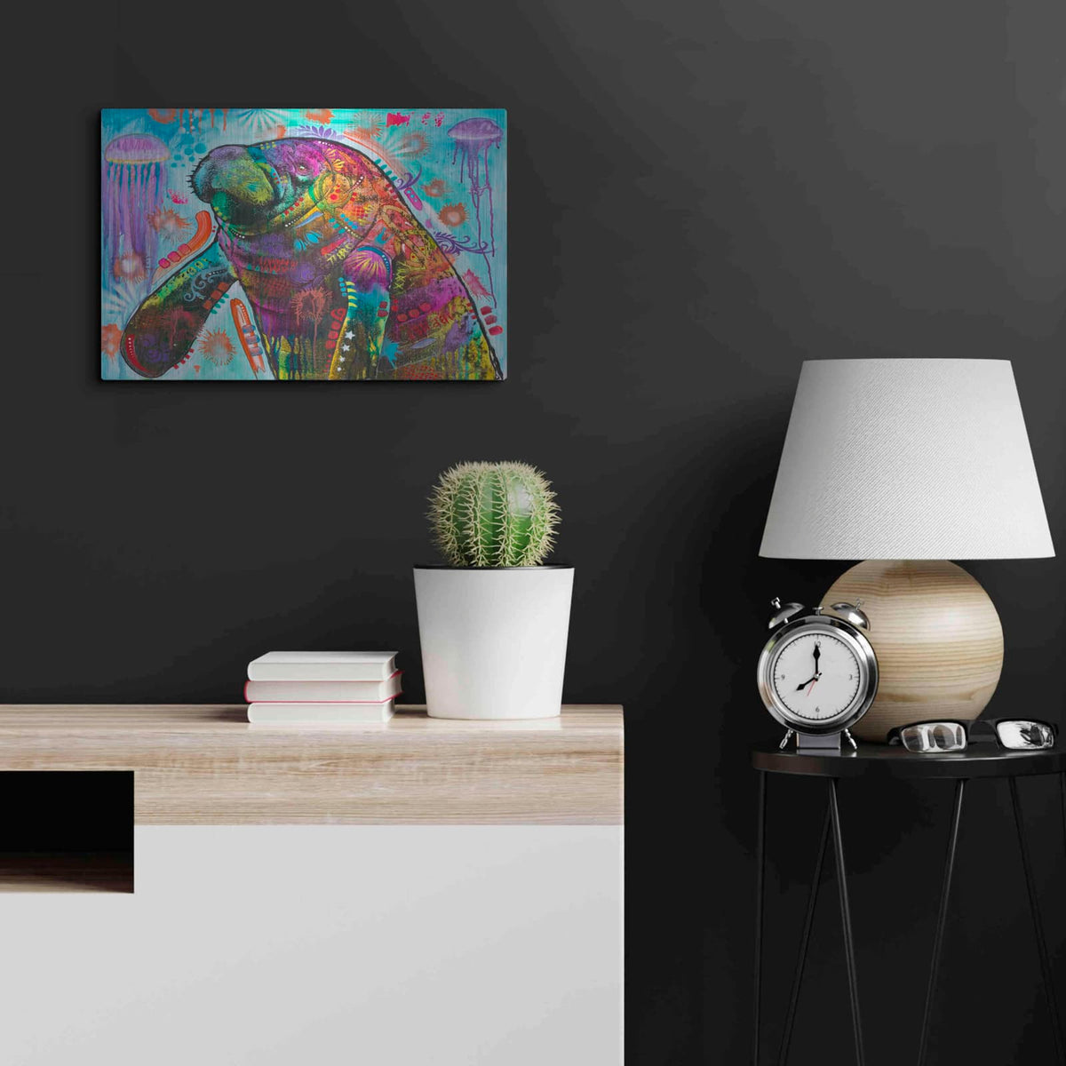 'Manatee' by Dean Russo – Metal Wall Art, 24x16 room view