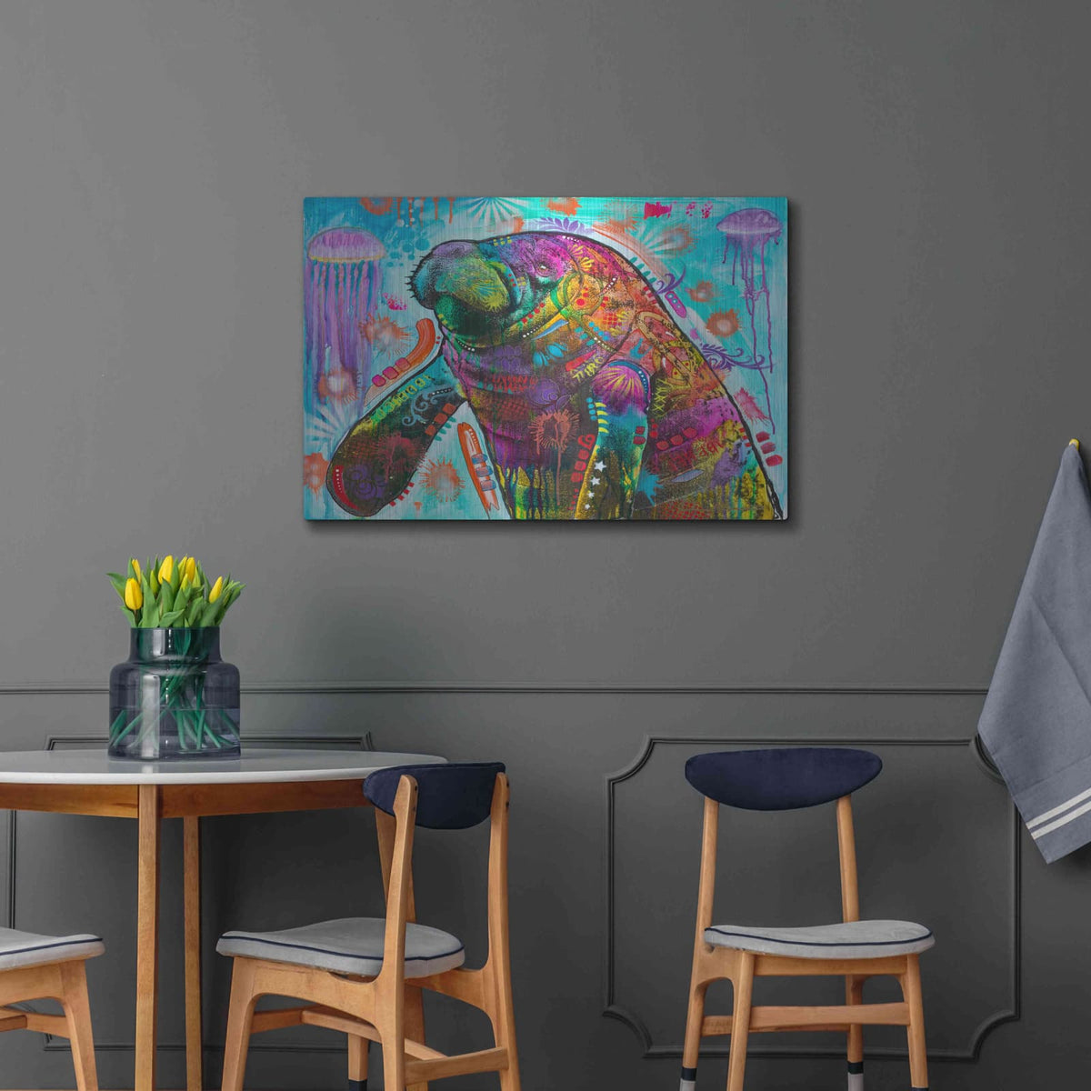 'Manatee' by Dean Russo – Metal Wall Art, 36x24 room view