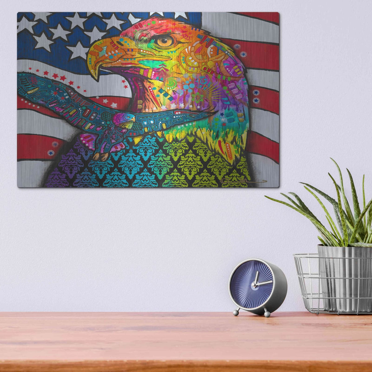 'American Eagle' by Dean Russo – Metal Wall Art, 16x12 room view
