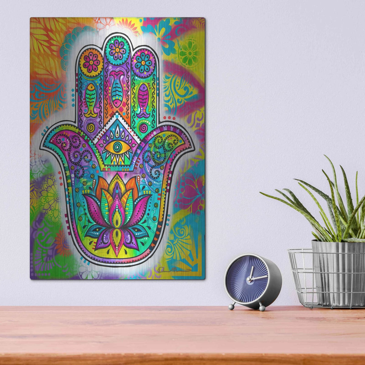 'Hamsa 2' by Dean Russo – Metal Wall Art, 12x16 room view