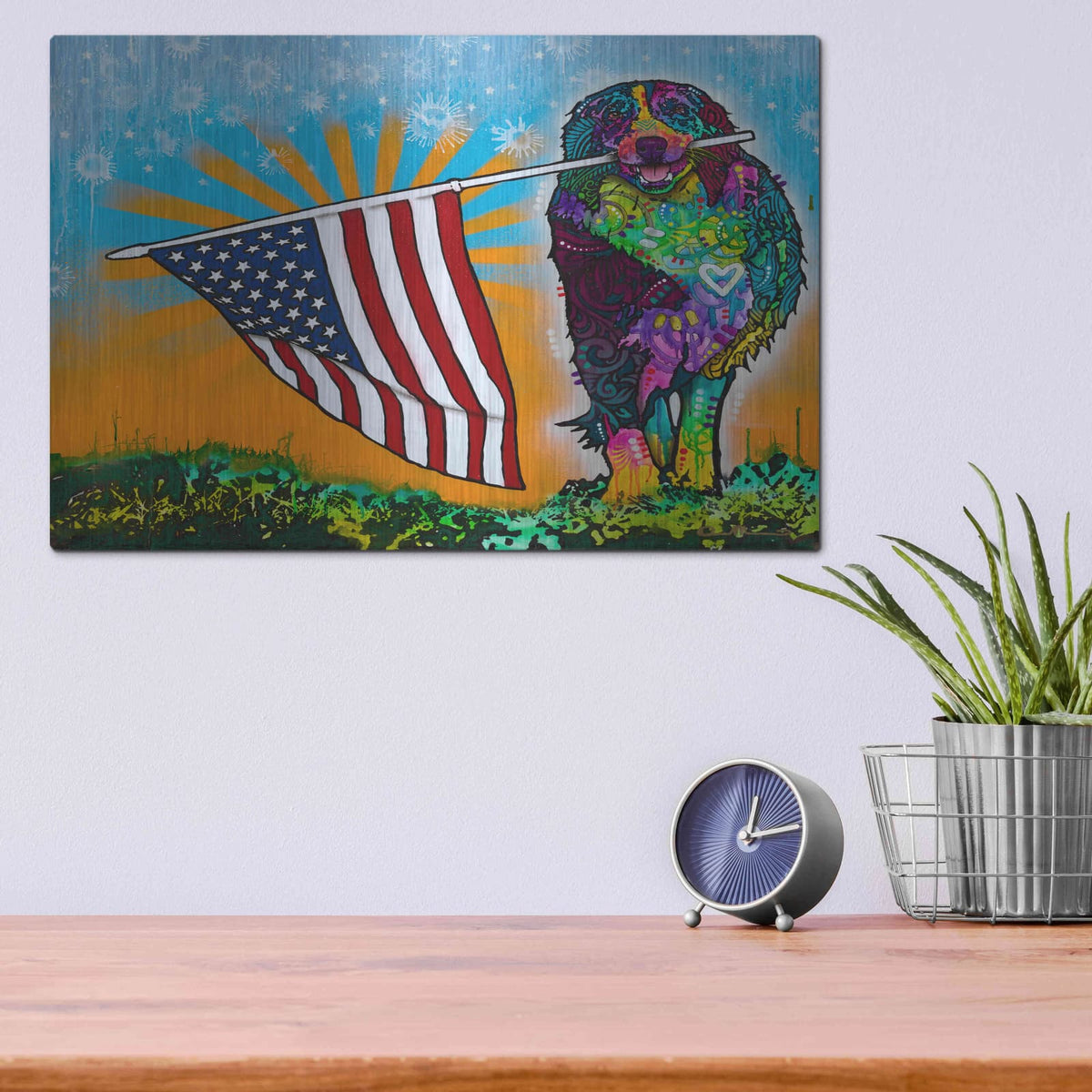 'Carrying the Flag' by Dean Russo – Metal Wall Art, 16x12 room view