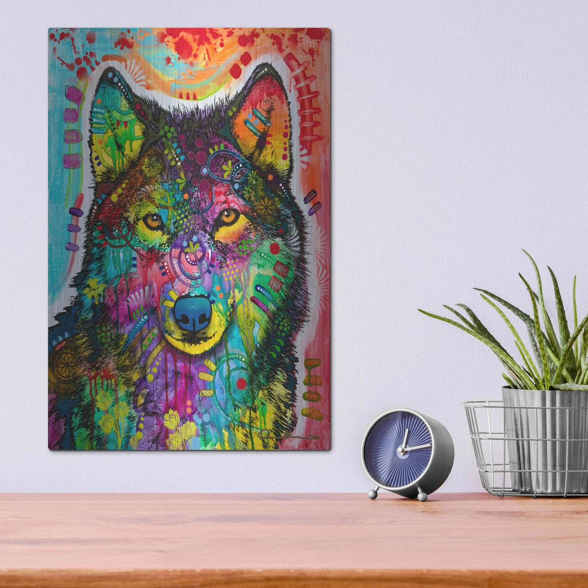 'Wolf 3' by Dean Russo – Metal Wall Art, 12x16 room view
