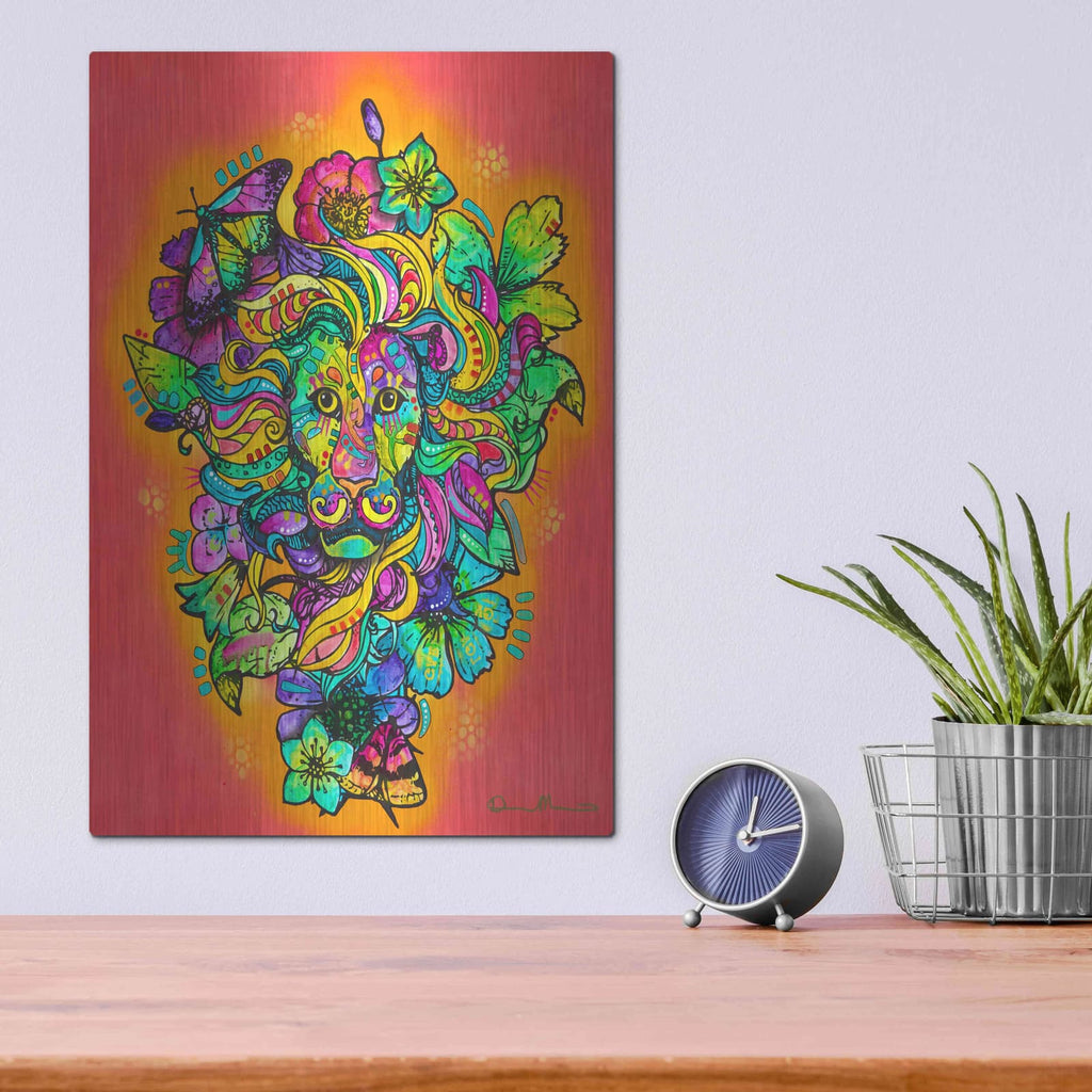 'Pretty Kitty Lion' by Dean Russo – Metal Wall Art, 12x16 room view