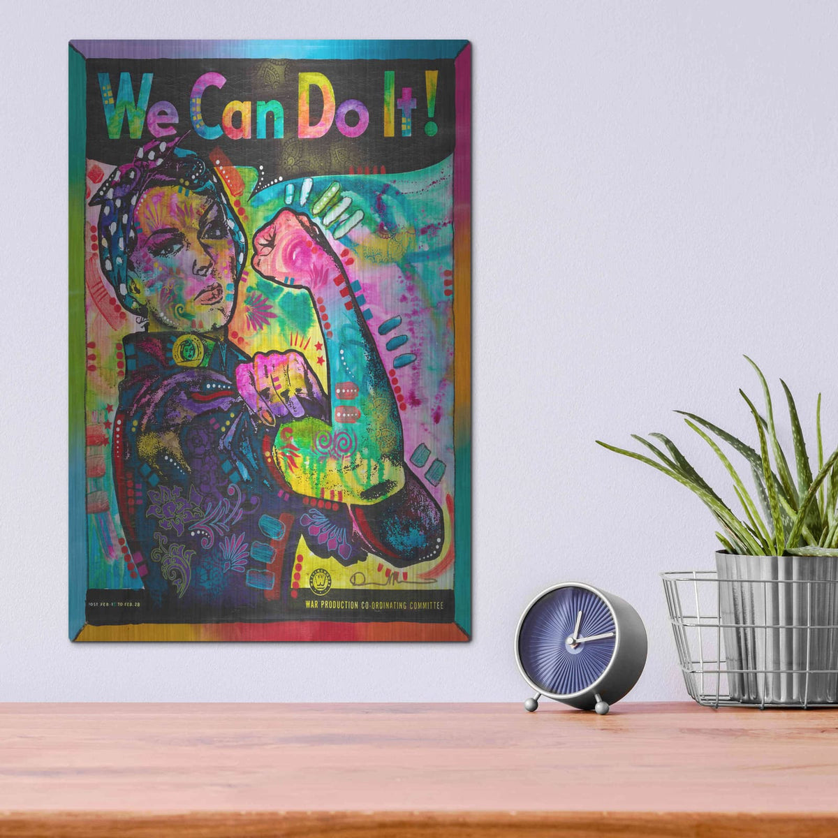 'We Can Do It' by Dean Russo – Metal Wall Art, 12x16 room view