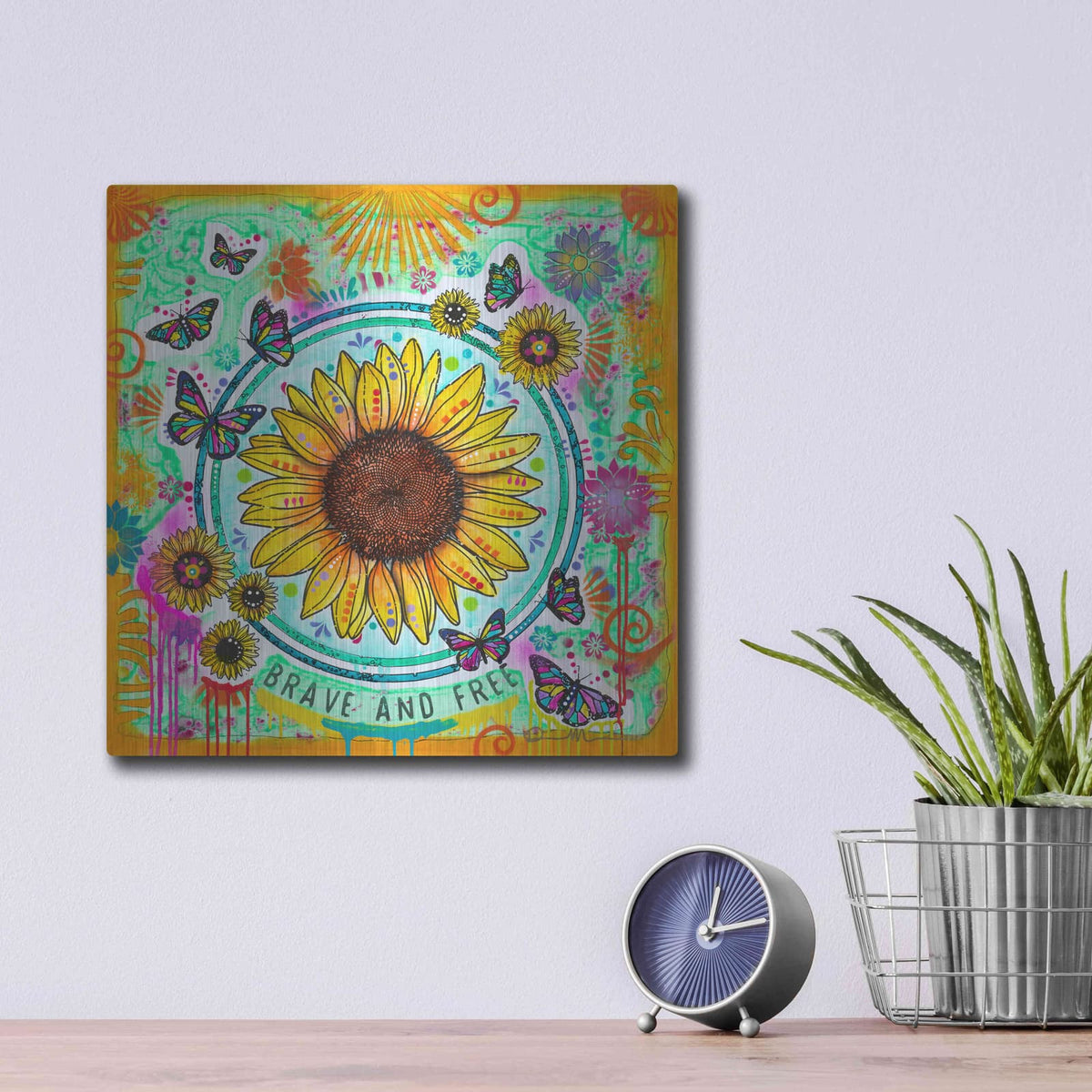 'Brave and Free' by Dean Russo – Metal Wall Art, 12x12 room view