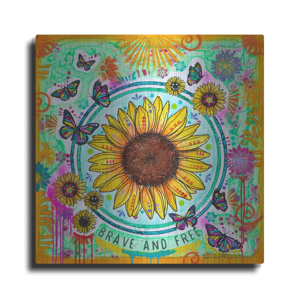'Brave and Free' by Dean Russo – Metal Wall Art