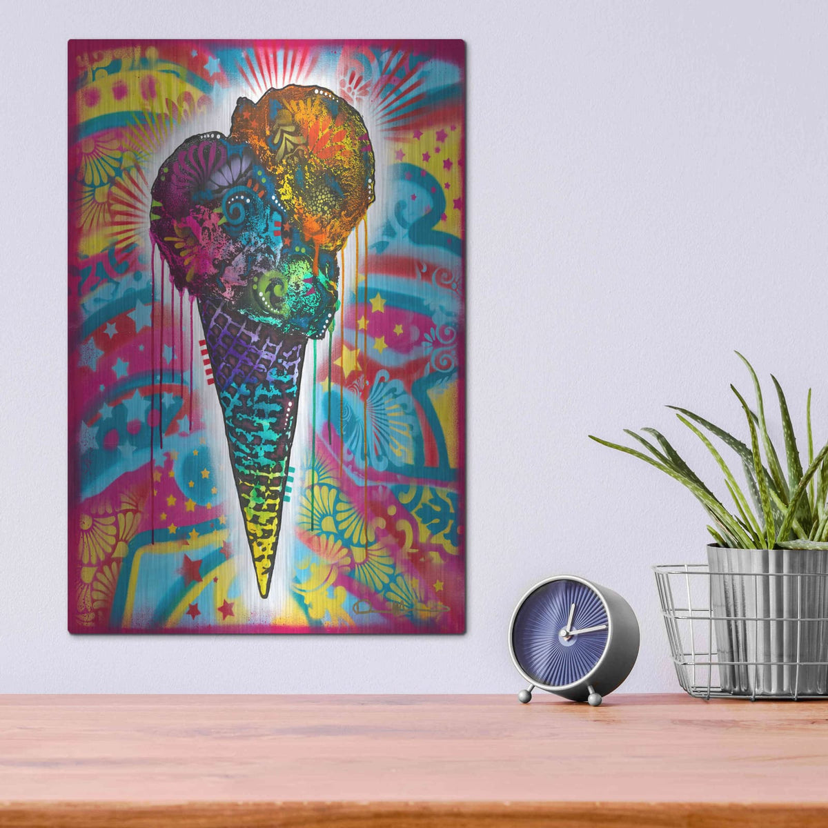 'Ice Cream Cone' by Dean Russo – Metal Wall Art, 12x16 room view