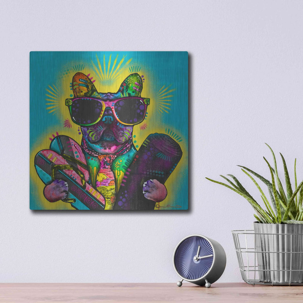 'Cool Pup 1' by Dean Russo – Metal Wall Art, 12x12 room view