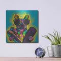 'Cool Pup 1' by Dean Russo – Metal Wall Art, 12x12 room view