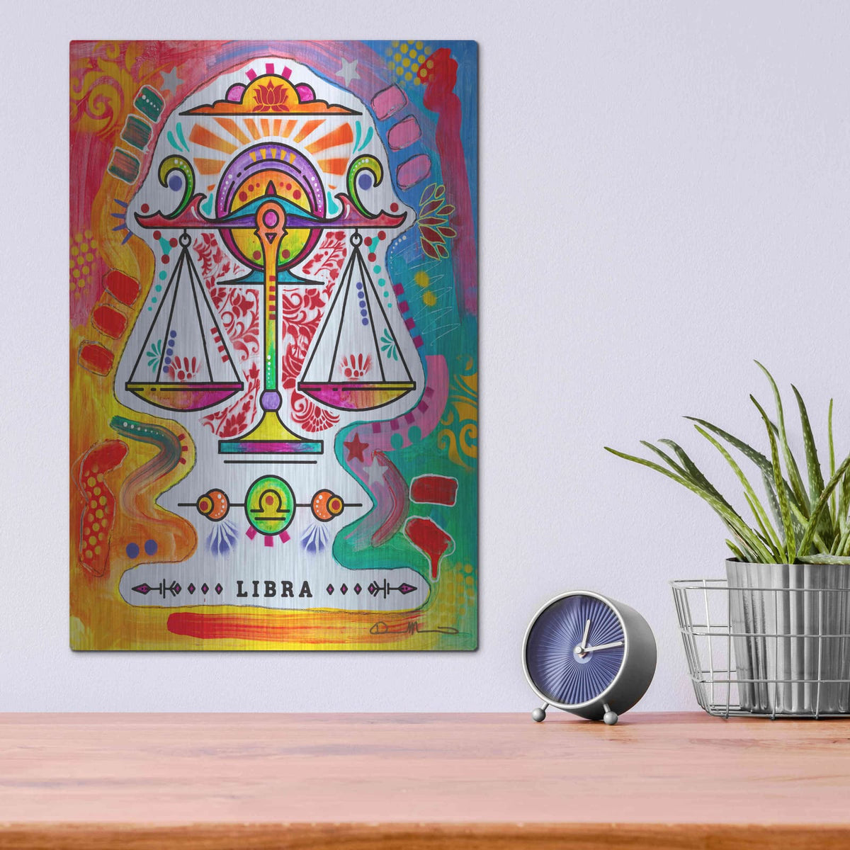 'Libra' by Dean Russo – Metal Wall Art, 12x16 room view