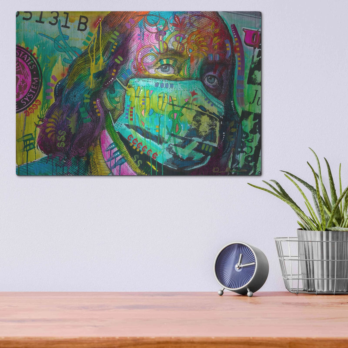 'Masked Ben' by Dean Russo – Metal Wall Art, 16x12 room view