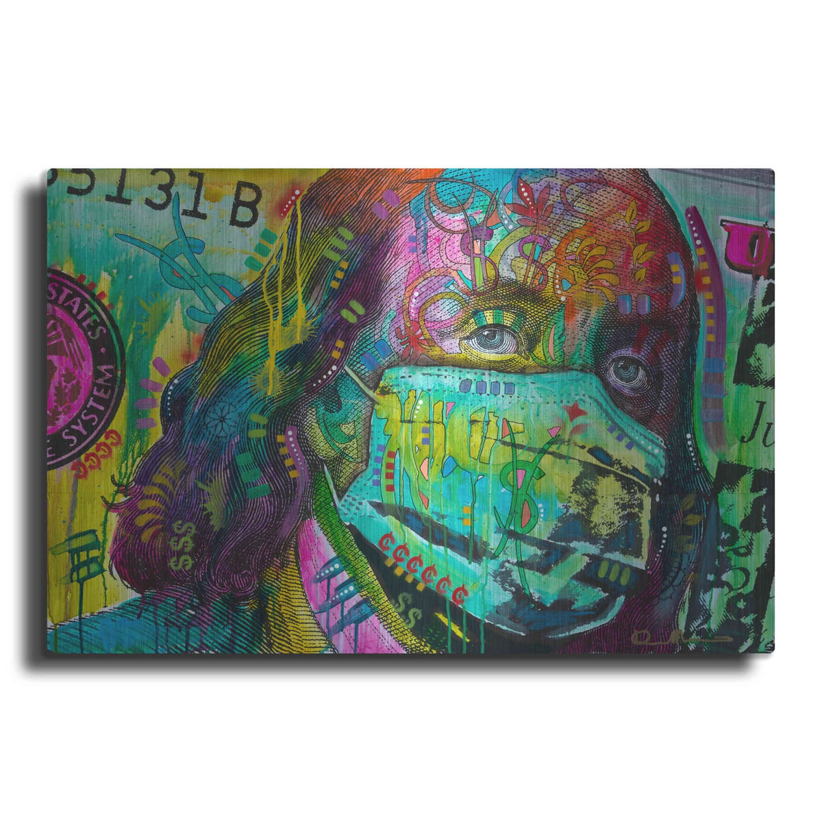 'Masked Ben' by Dean Russo – Metal Wall Art