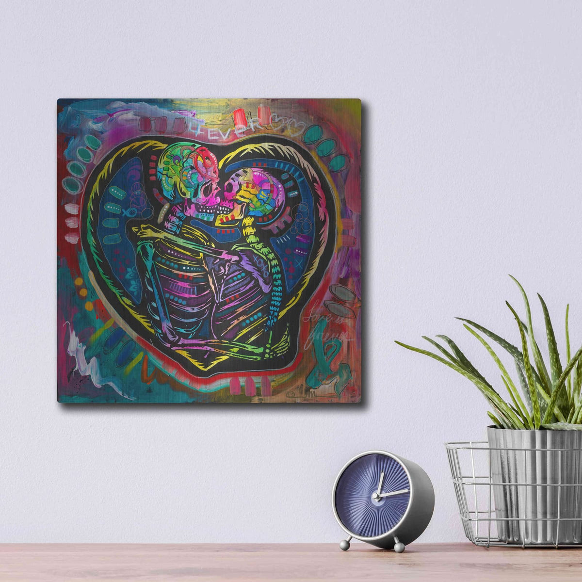 '4ever' by Dean Russo – Metal Wall Art, 12x12 room view