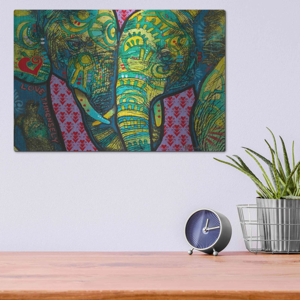 'Love Immensely' by Dean Russo – Metal Wall Art, 16x12 room view